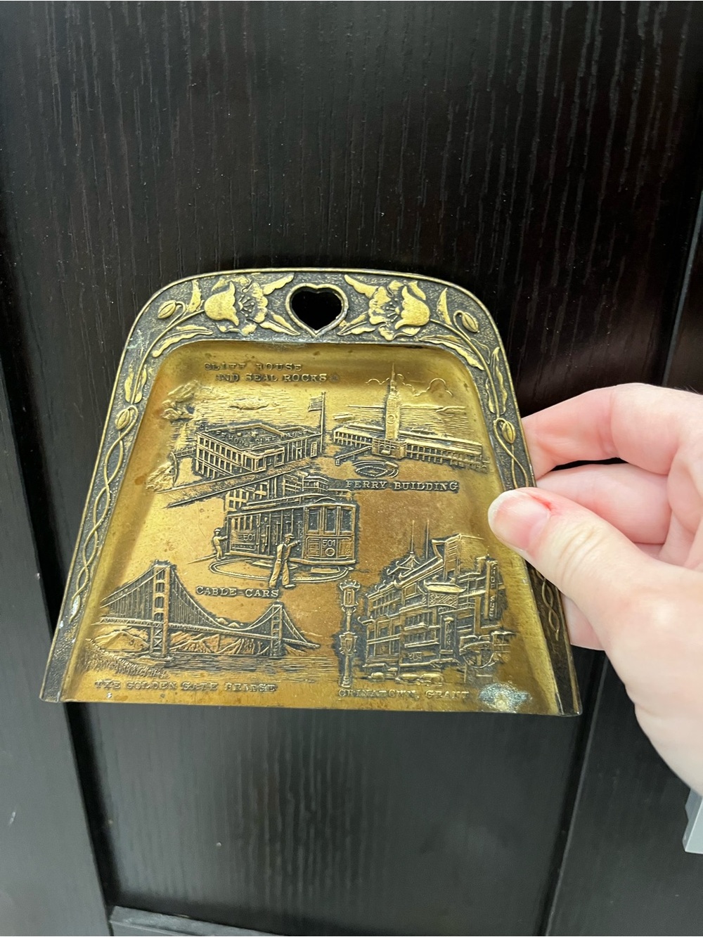 Decorative Gold-Tone San Francisco crumb sweeper